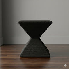 JARED JUTE STOOL/TABLE -  BLACK