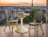 FRENCH BISTRO DINING TABLE - BLACK/BEIGE - Padma's Plantation