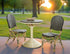 FRENCH BISTRO DINING TABLE - BLACK/BEIGE - Padma's Plantation