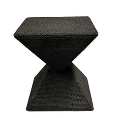 JARED JUTE STOOL/TABLE -  BLACK