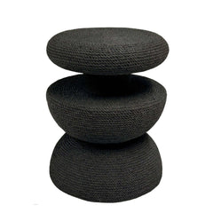 JAY JUTE STOOL -  BLACK