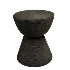 JEN JUTE STOOL - BLACK