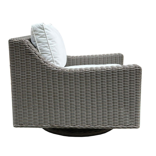 OUTDOOR NAUTILUS SWIVEL ROCKER ( 2 FABRIC CHOICES) - Padma's Plantation