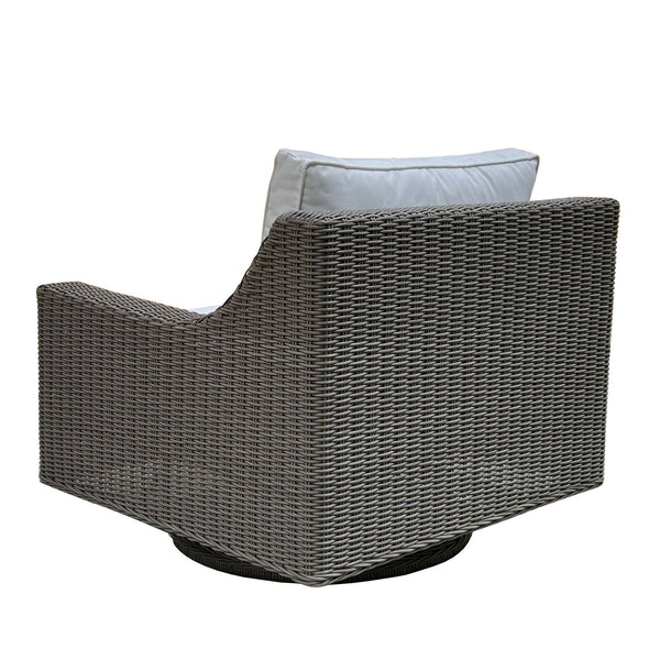 OUTDOOR NAUTILUS SWIVEL ROCKER ( 2 FABRIC CHOICES) - Padma's Plantation