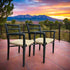 OUTDOOR VERANDA ARM DINING CHAIR - BLACK - SET OF 2 - Padma's Plantation
