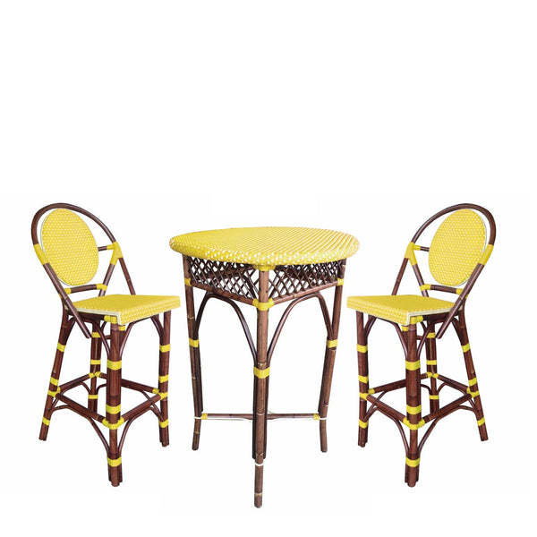 Paris Bistro Bar Stool - Yellow - Padma's Plantation