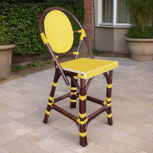 Paris Bistro Counter Stool - Yellow - Padma's Plantation