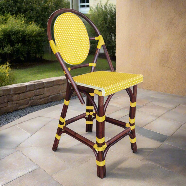 Paris Bistro Counter Stool - Yellow - Padma's Plantation