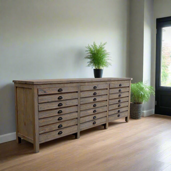 Salvaged Wood Printmaker's Sideboard - Padma's Plantation