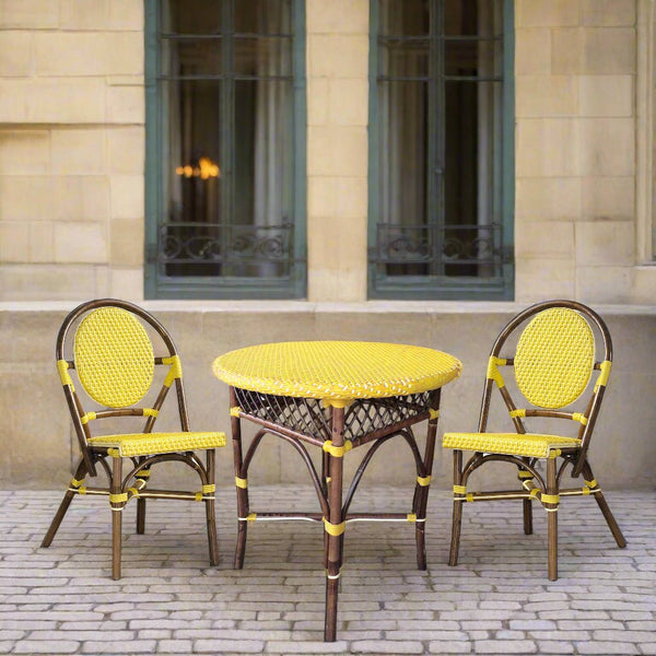 SET OF 2 - Paris Bistro Chair - Yellow - Padma's Plantation