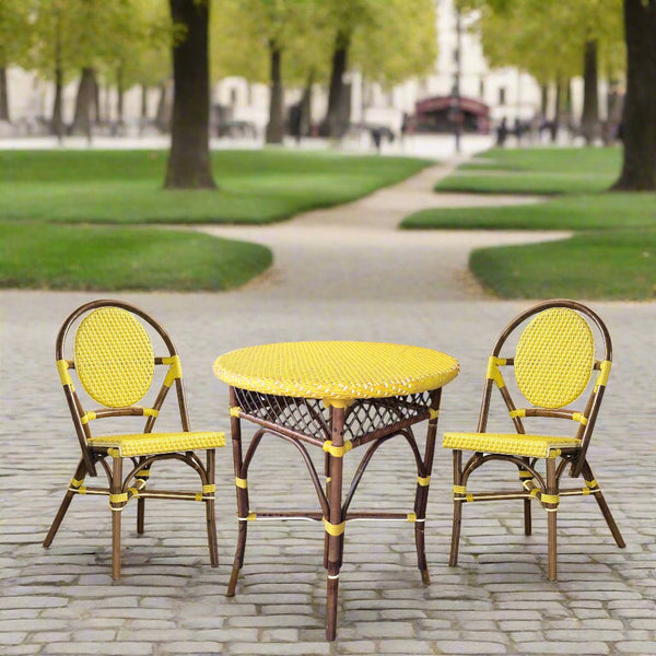 SET OF 2 - Paris Bistro Chair - Yellow - Padma's Plantation
