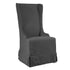 Atlantic Beach Wing Dining Chair - Slipcover only - Charcoal Linen - Padma's Plantation