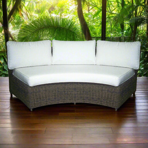 BARBADOS OUTDOOR ROUNDED SOFA - Padma's Plantation