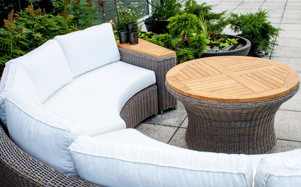 BARBADOS OUTDOOR ROUNDED SOFA - Padma's Plantation