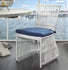 BUNGALOW DINING CHAIR - WHITE – NAVY - Padma's Plantation