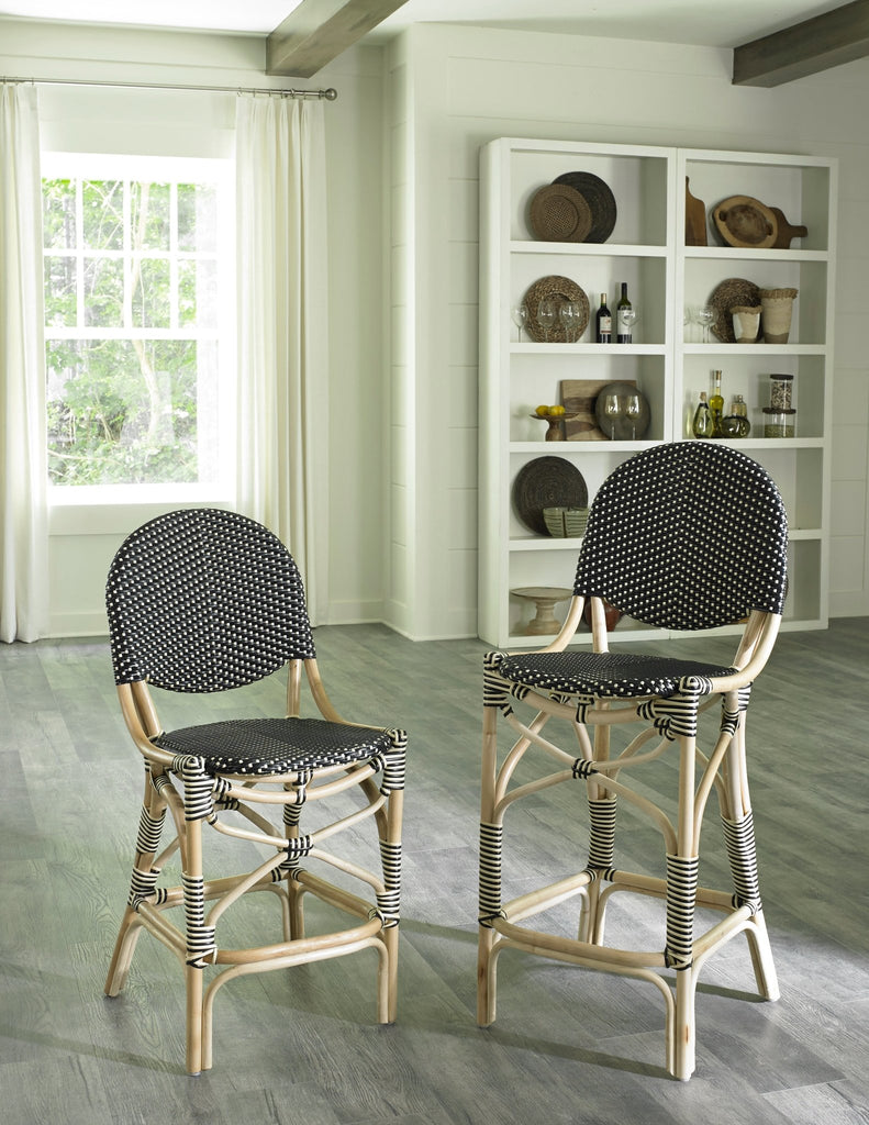 FRENCH BISTRO BARSTOOL BLACK BEIGE