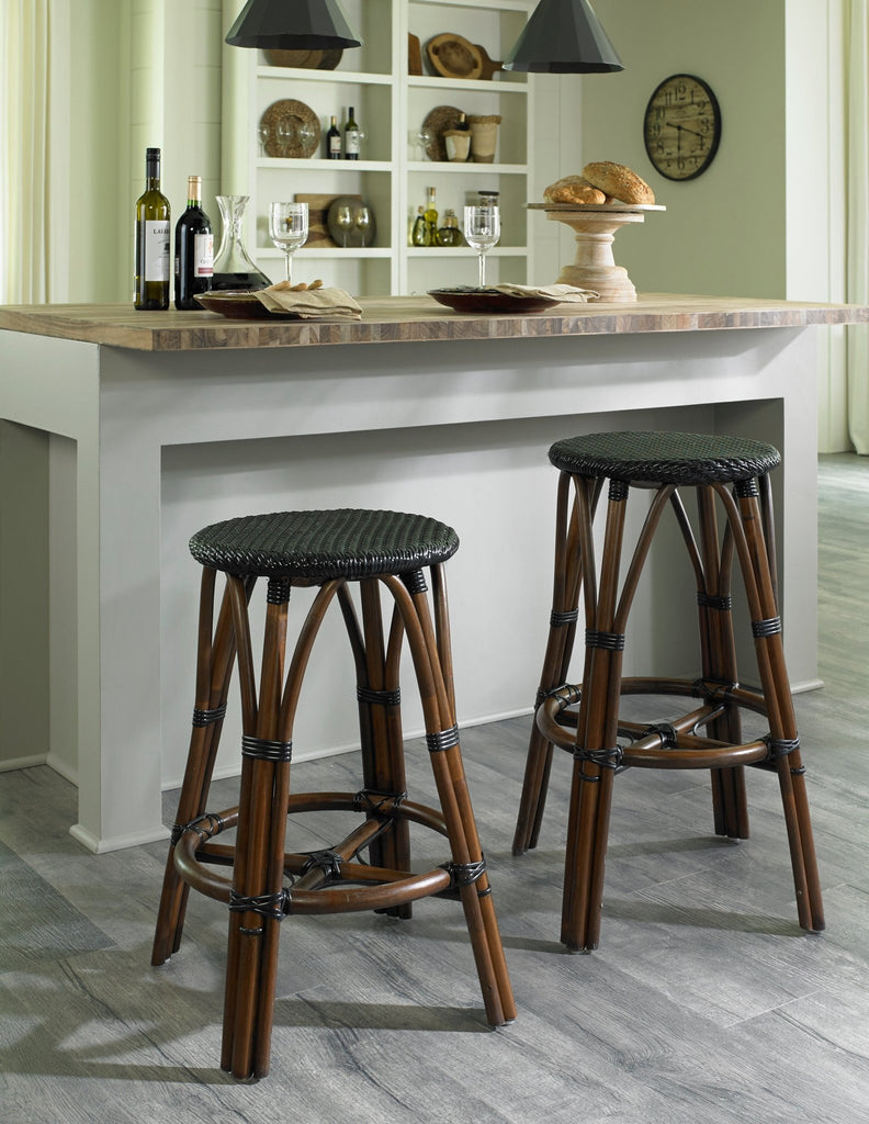 MARSEILLE BISTRO COUNTER STOOL - BLACK - Padma's Plantation