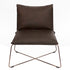 MODERNE LOUNGE CHAIR - DARK BROWN LEATHER - Padma's Plantation