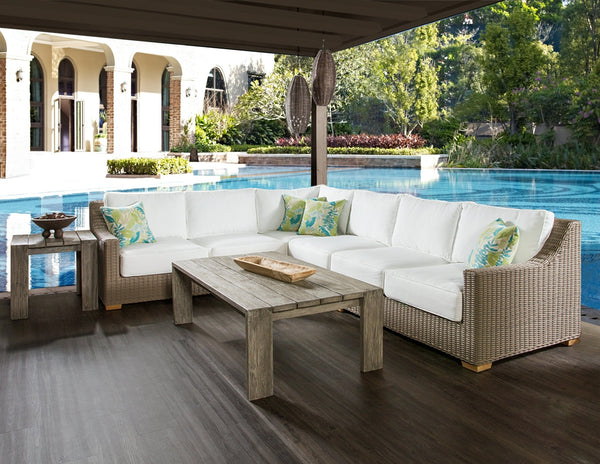 NAUTILUS OUTDOOR LEFT-FACING LOVESEAT - Padma's Plantation