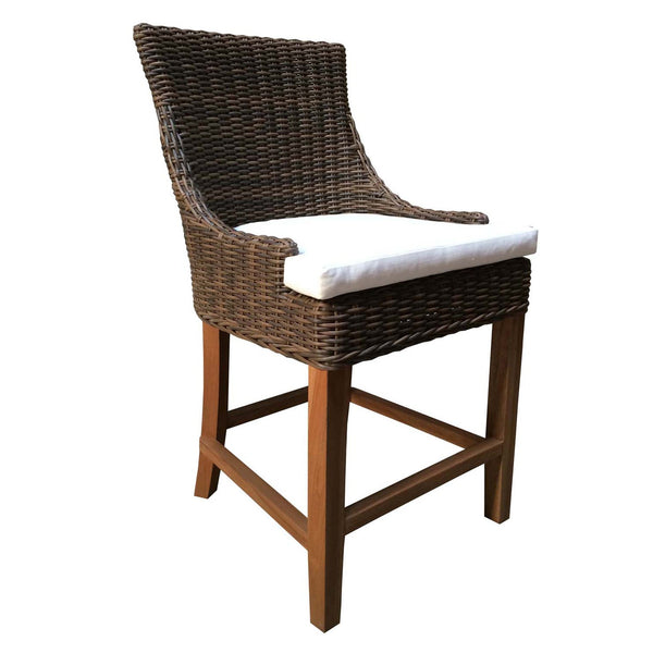 OUTDOOR ALFRESCO COUNTER STOOL - CROCODILE RATTAN - Padma's Plantation