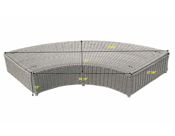 OUTDOOR BARBADOS ROUNDED BENCH - Padma's Plantation