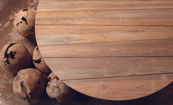 OUTDOOR BORA-BORA CHAT TEAK TABLE - Padma's Plantation