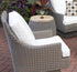 OUTDOOR PARADISE END TABLE WITH TEAK WOOD TOP - Padma's Plantation