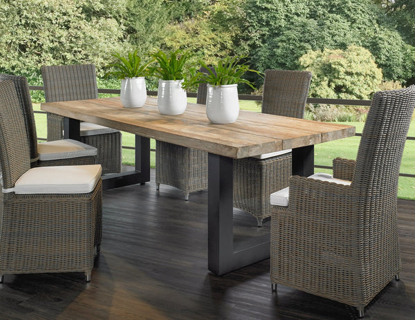 OUTDOOR VITTORIA RECLAIMED TEAK DINING TABLE - Padma's Plantation