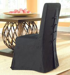 Pacific Beach Dining Chair Slipcover - Black - Padma's Plantation