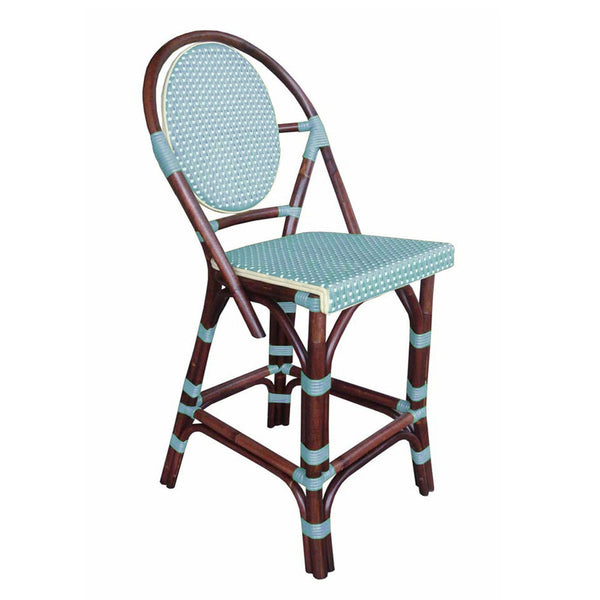 Paris Bistro Counter Stool - Blue - Padma's Plantation