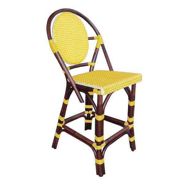 Paris Bistro Counter Stool - Yellow - Padma's Plantation
