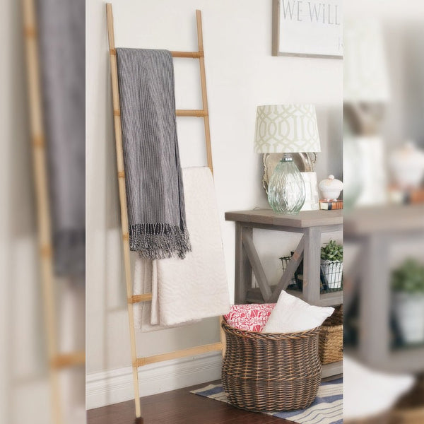 RATTAN DECORATIVE LADDER - NATURAL - Padma's Plantation