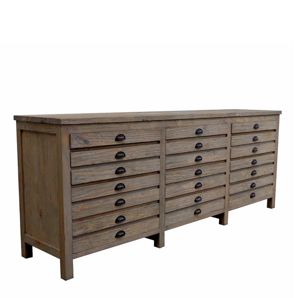 Salvaged Wood Printmaker's Sideboard - Padma's Plantation