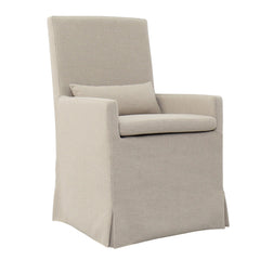 SANDSPUR BEACH ARM DINING CHAIR - WITH CASTERS - BRUSHED LINEN