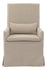 SANDSPUR BEACH ARM DINING CHAIR - WITH CASTERS - BRUSHED LINEN - Padma's Plantation