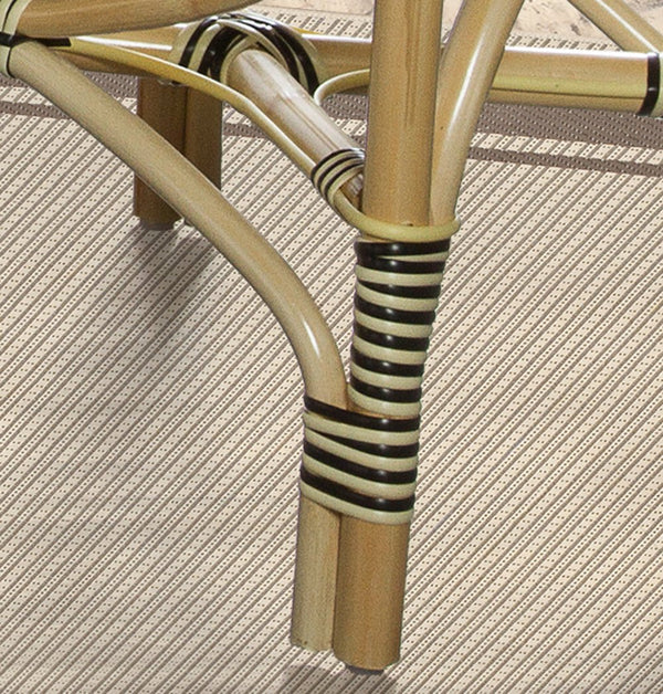 SET OF 2 - FRENCH BISTRO CHAIR -BLACK/BEIGE - Padma's Plantation