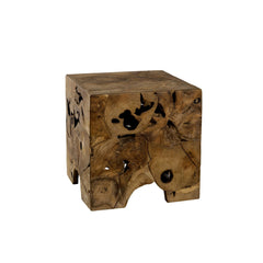 TEAK ROOT END TABLE