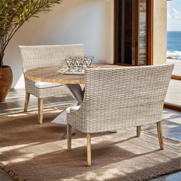 Alfresco Dining Settee – Sand - Padma's Plantation