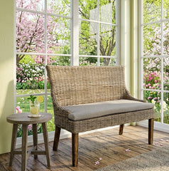 Alfresco Dining Settee – Sand Fabric or White Fabric - Padma's Plantation