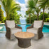 CAPRI OUTDOOR SWIVEL CHAIR - SAND - Padma's Plantation