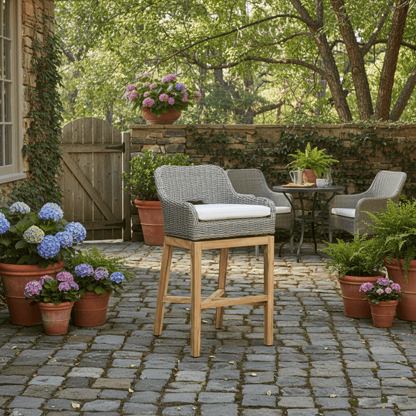 DUNES OUTDOOR SWIVEL BARSTOOL - Padma's Plantation