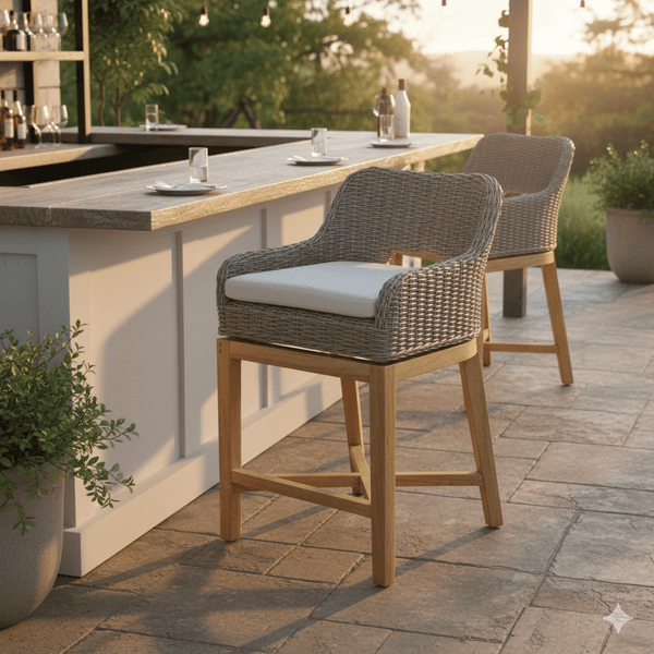 DUNES OUTDOOR SWIVEL COUNTER STOOL - Padma's Plantation