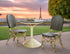 FRENCH BISTRO DINING TABLE - BLACK/BEIGE - Padma's Plantation