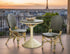 FRENCH BISTRO DINING TABLE - BLACK/BEIGE - Padma's Plantation