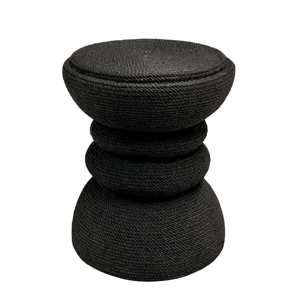 JOLEEN JUTE STOOL/TABLE - BLACK - Padma's Plantation