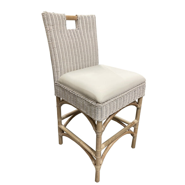 Malio Counter stool - Solid White - Padma's Plantation