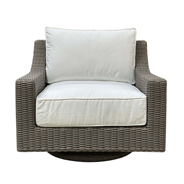 OUTDOOR NAUTILUS SWIVEL ROCKER ( 2 FABRIC CHOICES) - Padma's Plantation