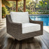 OUTDOOR NAUTILUS SWIVEL ROCKER ( 2 FABRIC CHOICES) - Padma's Plantation