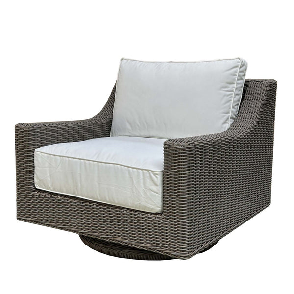 OUTDOOR NAUTILUS SWIVEL ROCKER ( 2 FABRIC CHOICES) - Padma's Plantation