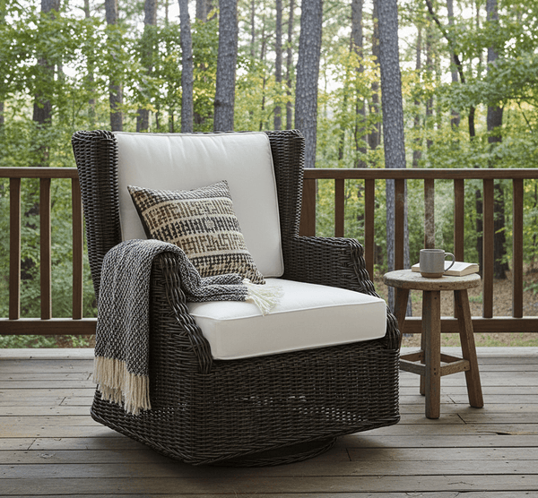 OUTDOOR TERRACE LOUNGE CHAIR - SAND - Padma's Plantation